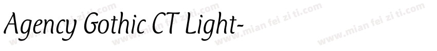 Agency Gothic CT Light字体转换